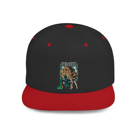 Urban Adventure Flat Bill Snapback Hat - Trendy Embroidered Design