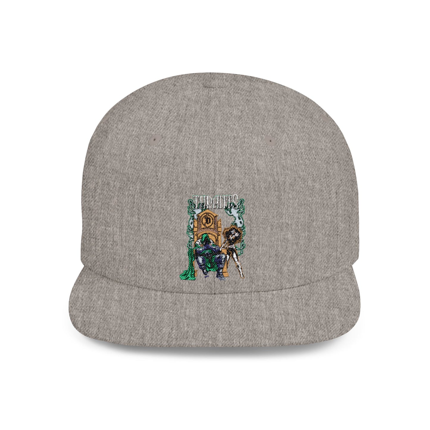 Urban Adventure Flat Bill Snapback Hat - Trendy Embroidered Design